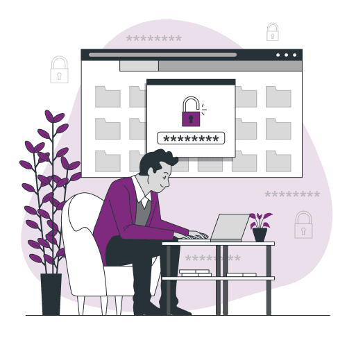 Secure login illustration